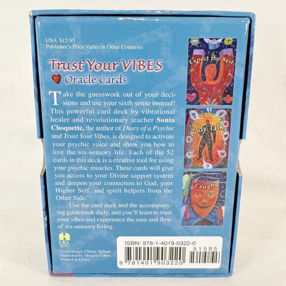 Trust Your Vibes Oracle Cards Set Sonia Choquette 52 Card w Guide Book Complete - Picture 3 of 9